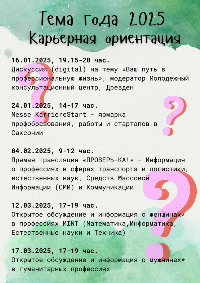 Ежегодная тема «Профориентация»