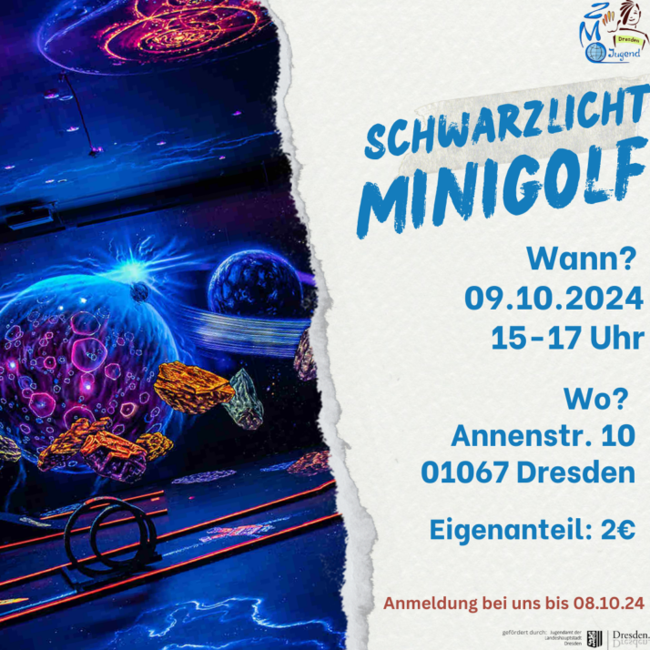 Ferienangebot: Schwarzlicht Minigolf