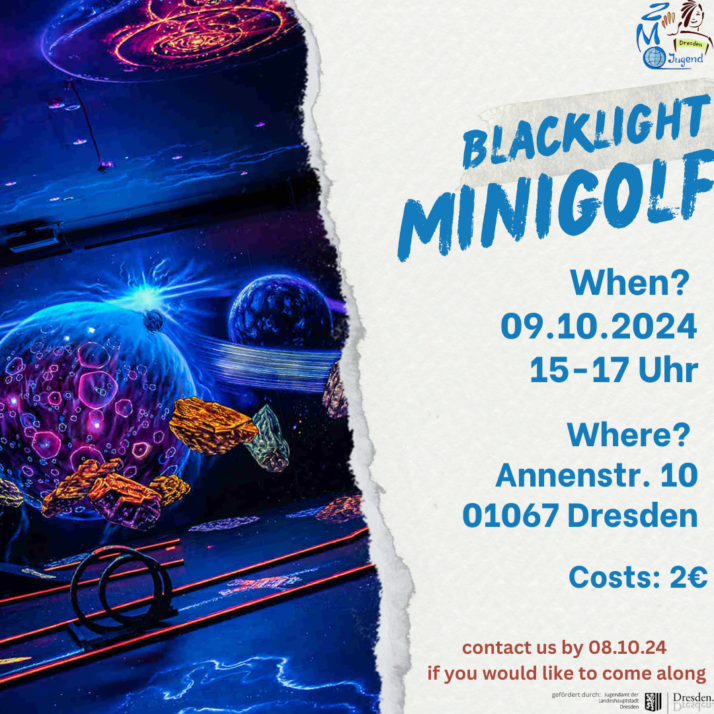 Vacation offer: Black light mini golf